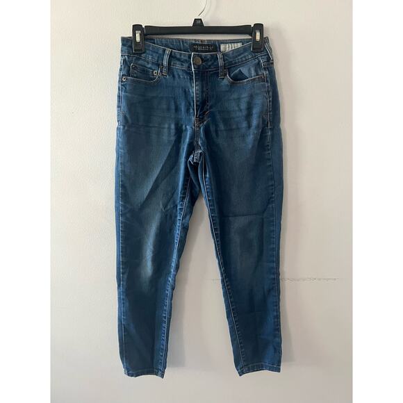 Aeropostale Jeans Women’s 2 Short High Waisted Jeggings Ankle Crop Dark Wash - Picture 1 of 7